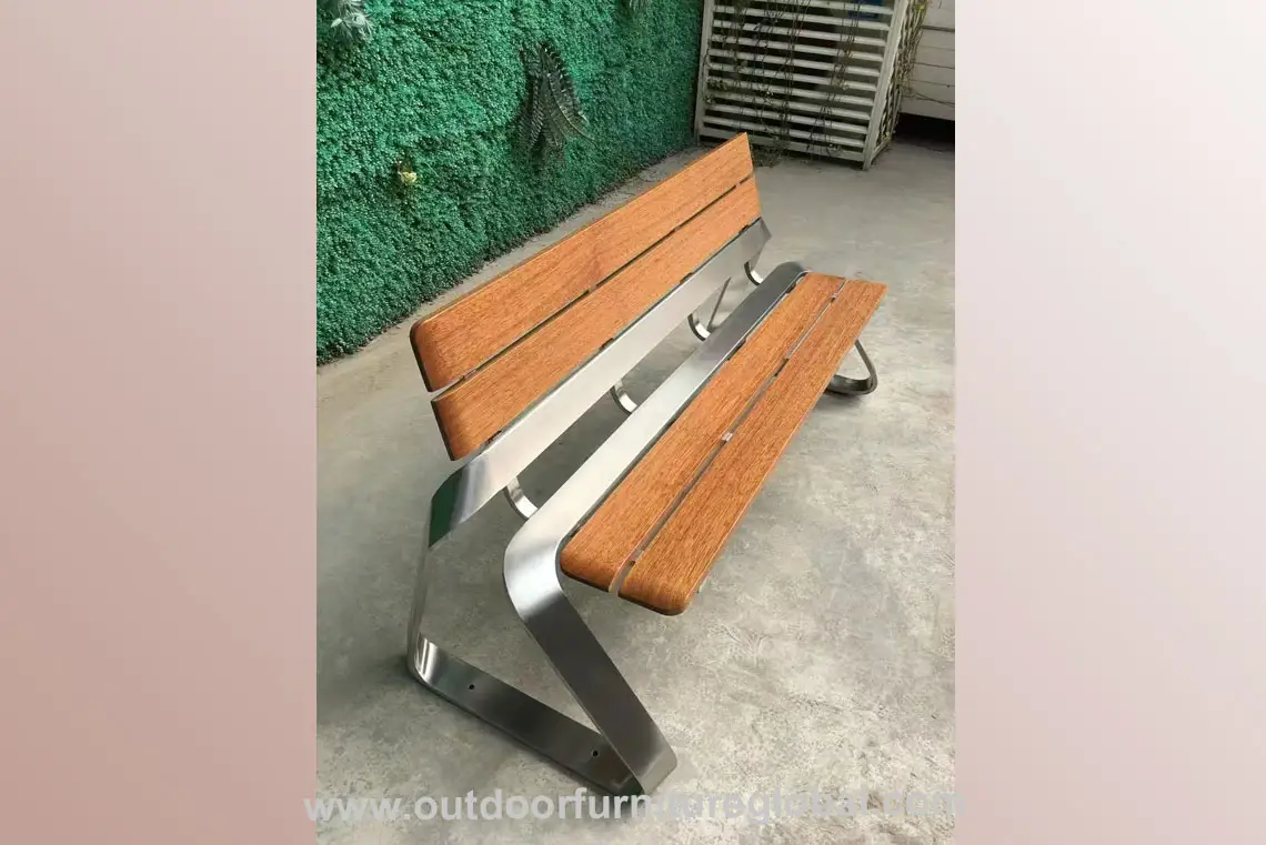 Commercial Outdoor Park Bench with Back| Bulk Garden Benches